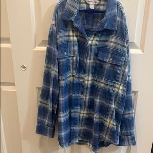 Old Navy Blue and Yellow Plaid Shirt